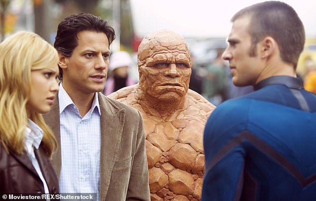 Pictured: Gruffudd (second from left) in the Fantastic Four movie from 2005