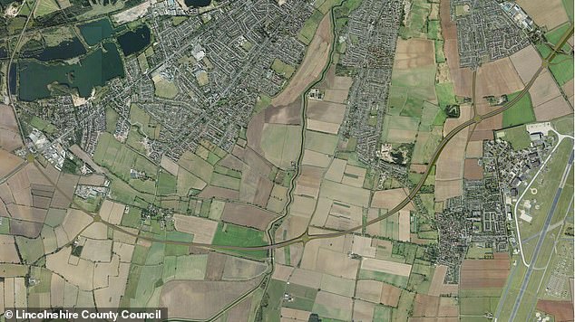 Aerial view of North Hykeham Relief Road, which will cost more than £200million