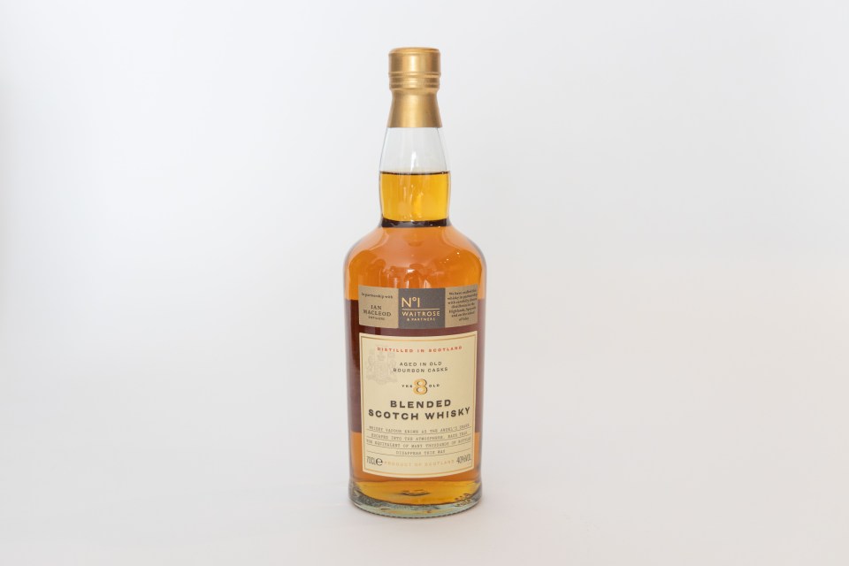 Bottle of Waitrose No.1 Blended Scotch Whisky.