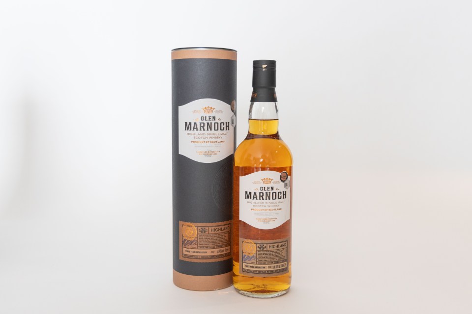 Glen Marnoch Highland Single Malt Scotch Whisky bottle and tube.