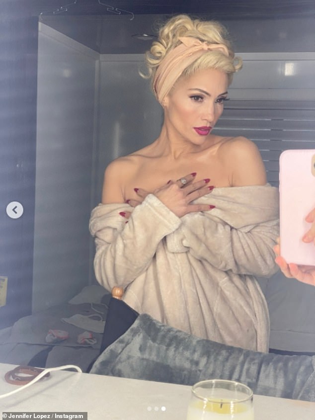 The On The Floor hitmaker, 56, showcased a dramatic hair transformation, as she went platinum blonde for her upcoming film, Kiss of the Spider Woman