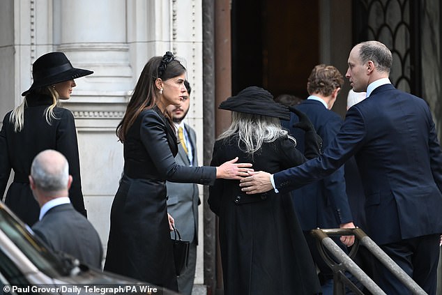 Lady Frederick Windsor (second left) and Lord Frederick Windsor (right) pictured at Westminster Cathedral