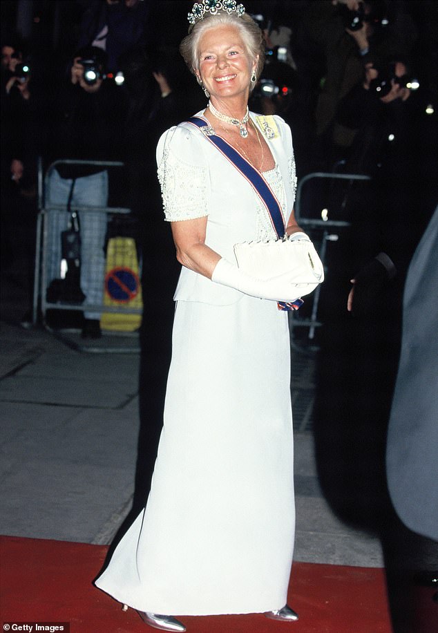 The Duchess of Kent died on September 4 at the age of 92 (pictured ahead of a State Banquet in 1991)