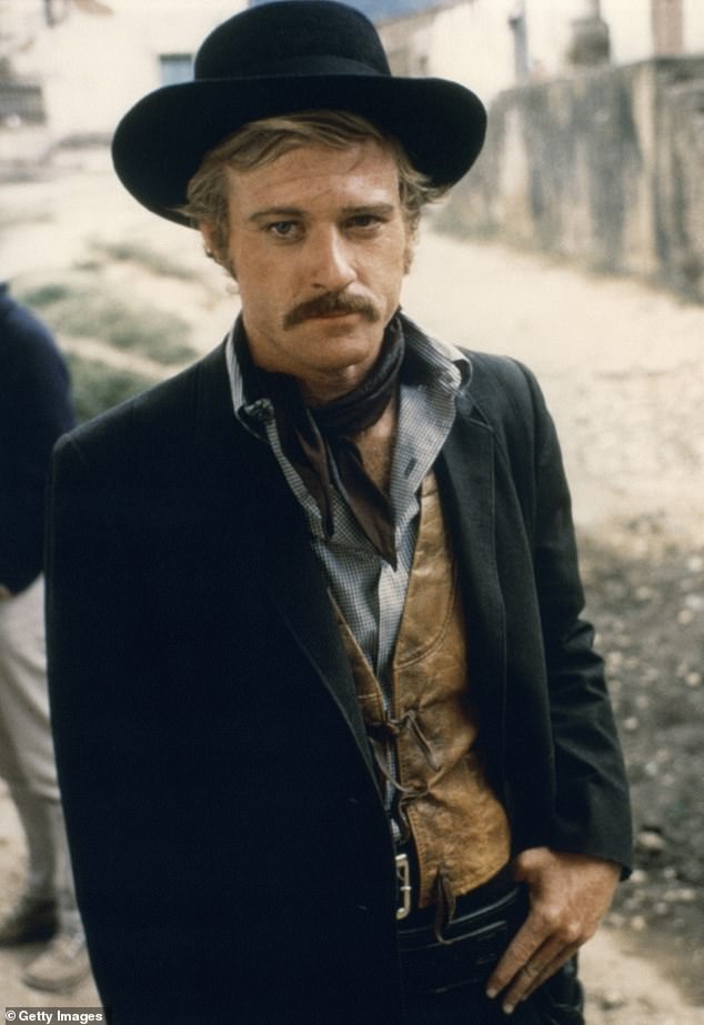In 1969, Redford posed on the set of Butch Cassidy & The Sundance kid, above