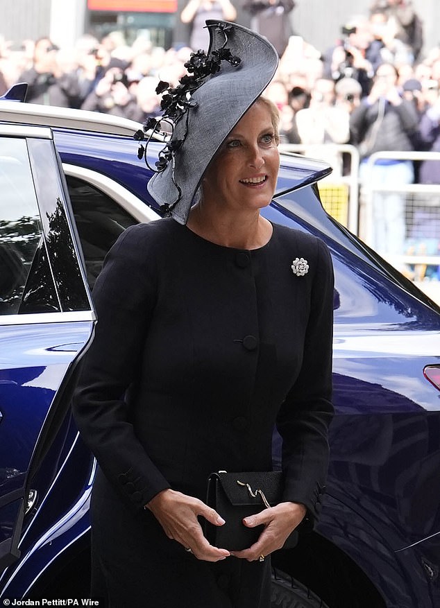 The Duchess of Edinburgh was among the royals at the requiem mass service for the Duchess of Kent today