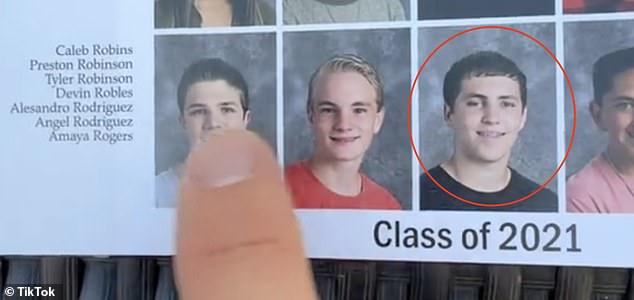 Tyler Robinson 2021 yearbook photo via tiktok 15095639 New yearbook picshttps://www.tiktok.com/@1brxnn/video/7549242267228212494
