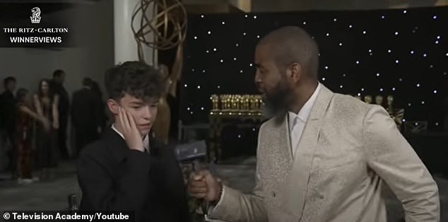 After scooping his award, Owen was being interviewed backstage when correspondent Albert Lawrence told him 'Stephen just also picked up an award.' A shocked Owen gasped 'did he?'