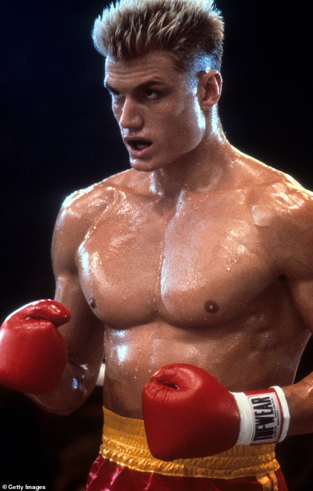 Lundgren, who shot to fame in Rocky IV as the title character's Soviet rival Ivan Drago (pictured), said: 'I am just a little kinder to myself physically, I think'