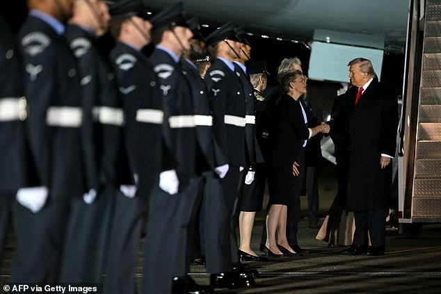 Foreign Secretary Yvette Cooper shook Trump's hand for about five seconds
