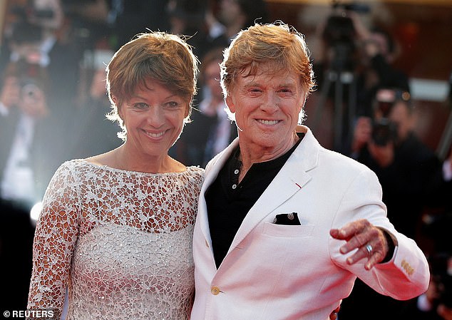 Redford with second wife Sibylle, who he met after his first marriage of 30 years ended