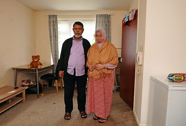 Mr Haque said: 'In London, I lived in a four-bedroom home. We need a house, not a small one-bed flat'