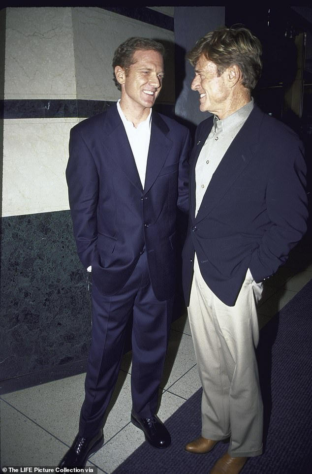 Redford's son Jamie 'suffered the furies' of ill health, including colitis, cirrhosis and two liver transplants. He died in October 2020 from liver cancer aged 58 (seen together at the 1999 premiere of HBO's The Kindness of Strangers)