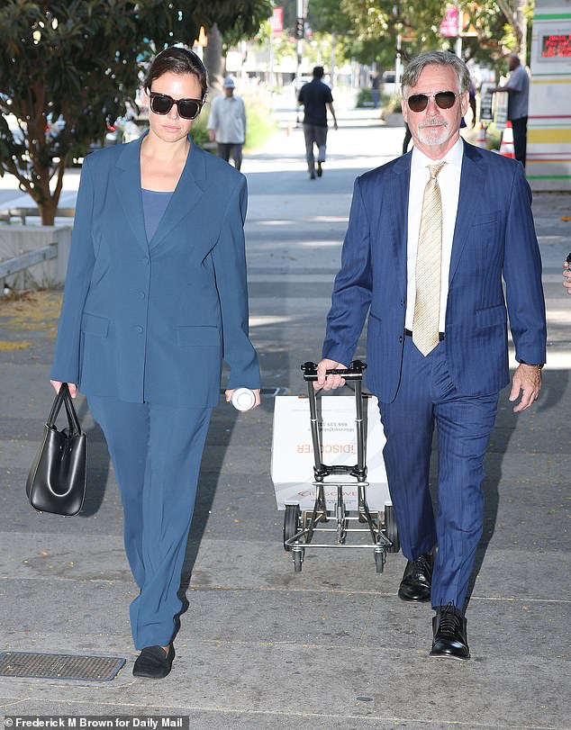 Zarini's lawyer Gary Dordick said the verdict in her case was a 'landmark' ruling (pictured: Zarini, left, and Dordick, right, at court on September 9)