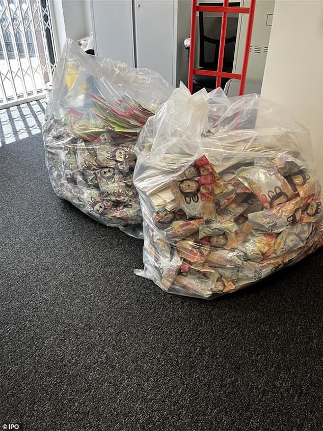 Hundreds of thousands of fake Labubus have been seized by Border Force (pictured) in the last month