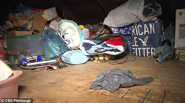 The two other infants were found inside the attic (pictured: where the other babies were found)