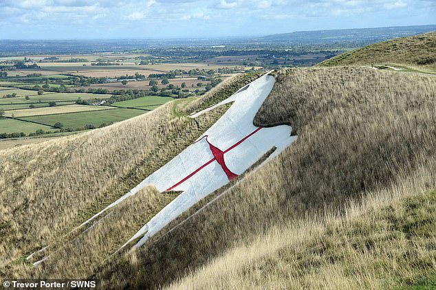 English Heritage examined the site and said the pegs had caused 'minimal damage'