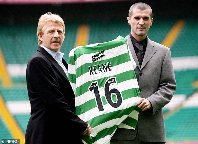 Strachan welcomes lifelong Celtic fan Roy Keane to Parkhead back in 2005