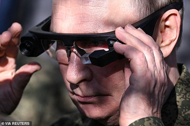 In the Nizhny Novgorood region, the Kremlin leader, 72, chose to wear the army uniform and a pair of Strekoza tactical glasses ahead of Trump's arrival at Windsor