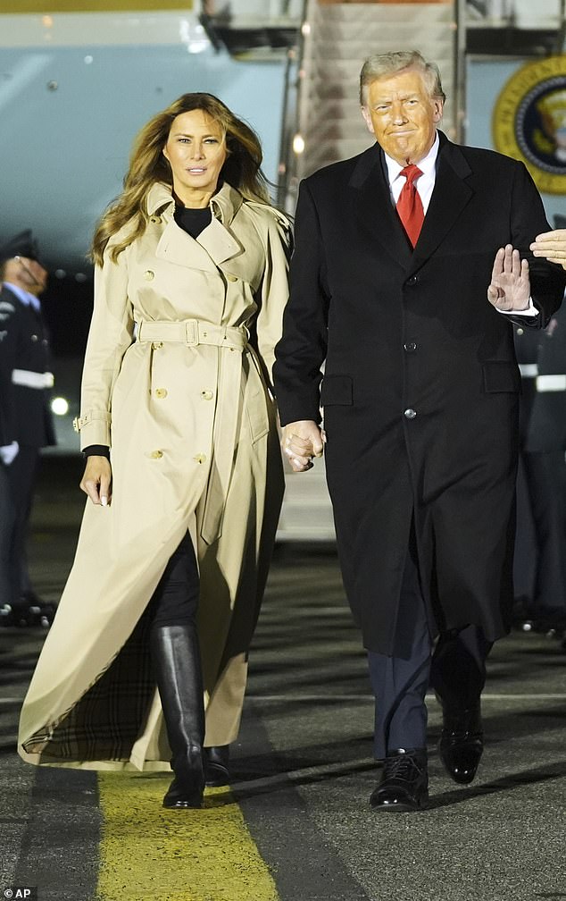 Mr Trump flew into the UK last night for his second State visit, after being hosted in 2019 at Buckingham Palace by Queen Elizabeth