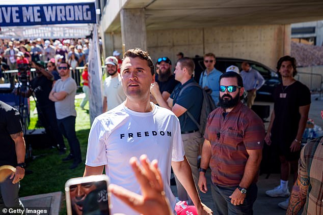 Kirk, a 31-year-old father of two and controversial conservative commentator, was shot in the neck last week during a rally at Utah Valley University. He died a short time later