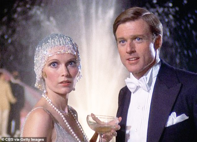 Redford and Mia Farrow in 1974's The Great Gatsby, directed by Jack Clayton, based on the novel by F. Scott Fitzgerald