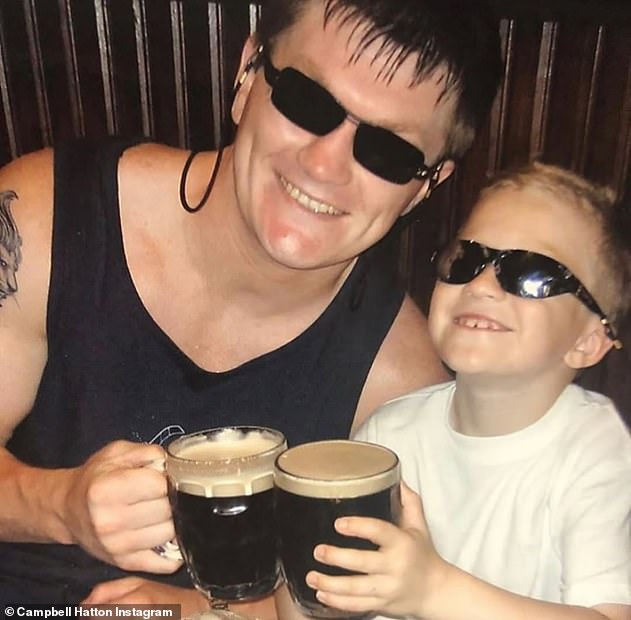 In his social media tribute, Campbell shared pictures of himself with his father over the years