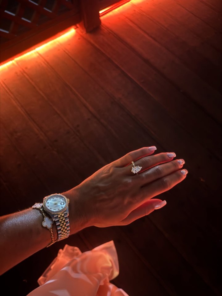 Molly Smith and Tom Clare's engagement ring.