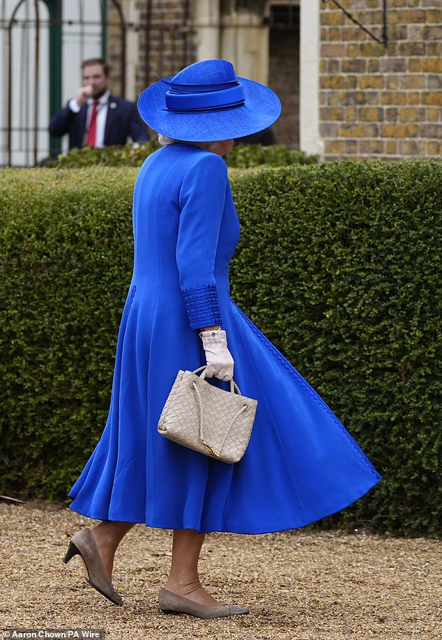 Queen Camilla ahead of the arrival of US President Donald Trump and First Lady Melania Trump at Windsor Castle