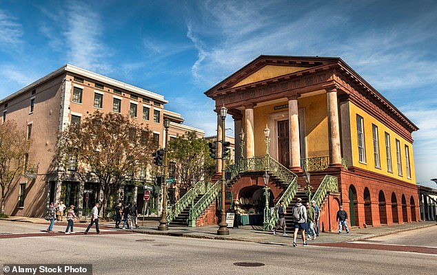 Charleston's city market hall, where a museum shows artefacts from the Confederate period