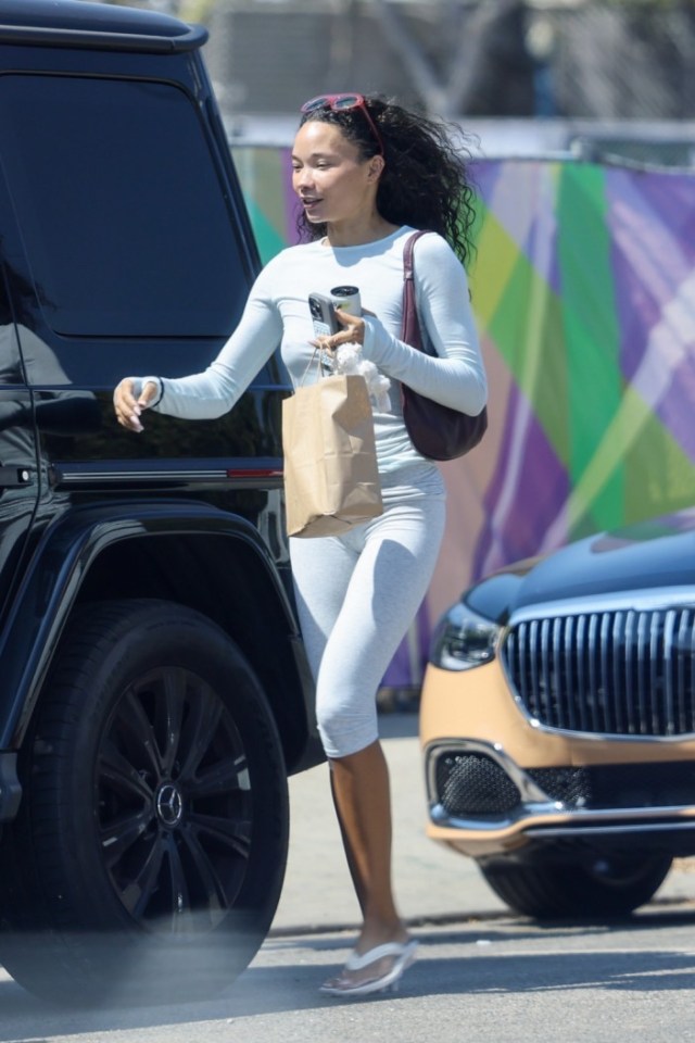 BGUK_3354927 - *EXCLUSIVE* Los Angeles, CA WEB MUST CALL FOR PRICING - Rocking in his Nike Brazilian Football Jacket, the Former F1 champ Lewis Hamilton was spotted out and about in Los Angeles, cruising through the city in his ultra-rare Virgil Abloh-designed Mercedes-Benz  but it wasnt just the car catching eyes. The racing icon who currently stands 6th in the F1 championship with his new team Ferrari was seen running errands and deep in conversation with model Ashley Moore. Pictured: Ashley Moore BACKGRID UK 15 SEPTEMBER 2025 BYLINE MUST READ: The Daily Stardust / BACKGRID UK: +44 208 344 2007 / uksales@backgrid.com USA: +1 310 798 9111 / usasales@backgrid.com *Pictures Containing Children Please Pixelate Face Prior To Publication*