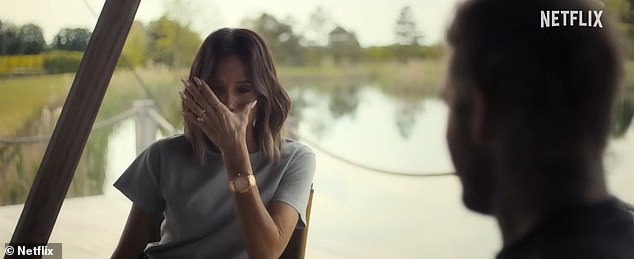The trailer ended with David consoling his wife by declaring: 'You could make a cheese and ham toasted sandwich and we'd be proud of you', to which Victoria quipped: 'Let's be honest I couldn't actually make a cheese sandwich very well'