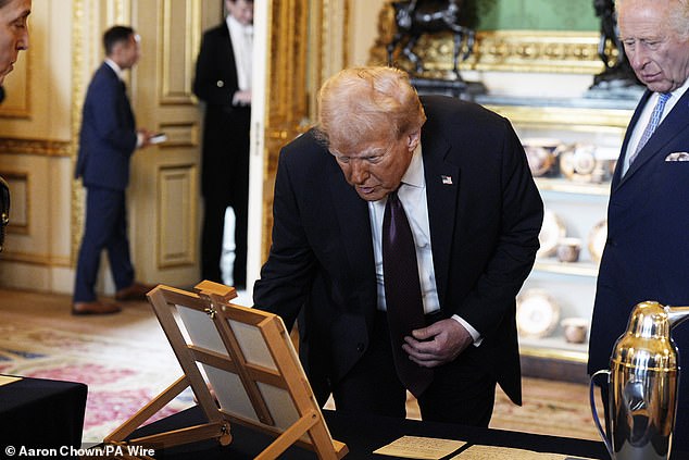 The president was shown letters from King George III and a series of maps depicting significant areas of the American revolution