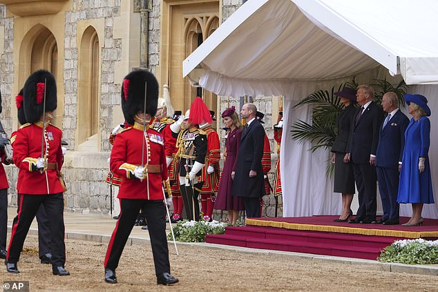 The royals at Windsor Castle with President Donald Trump and First Lady Melania Trump