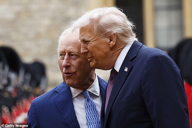 President Donald Trump and King Charles III share a conversation