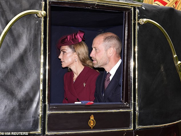 The Prince and Princess of Wales during the state visit by the President at Windsor Castle