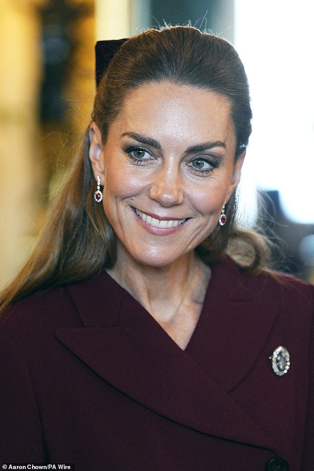 The Princess of Wales views items on display during a visit to the Royal Collection exhibition