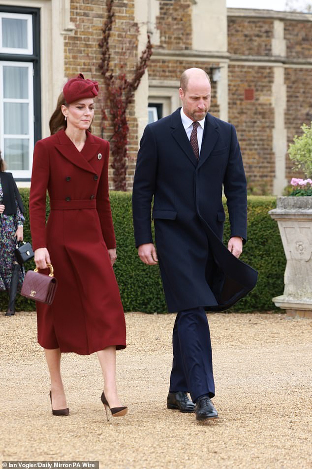 The Prince and Princess of Wales ahead of the arrival of the Trumps in Windsor this afternoon
