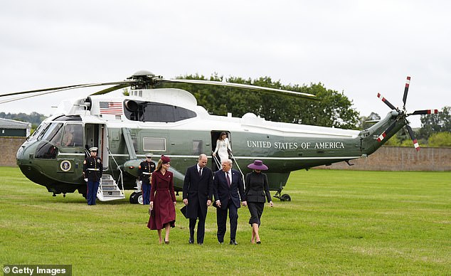 The Prince and Princess of Wales with President Donald Trump and First Lady Melania Trump