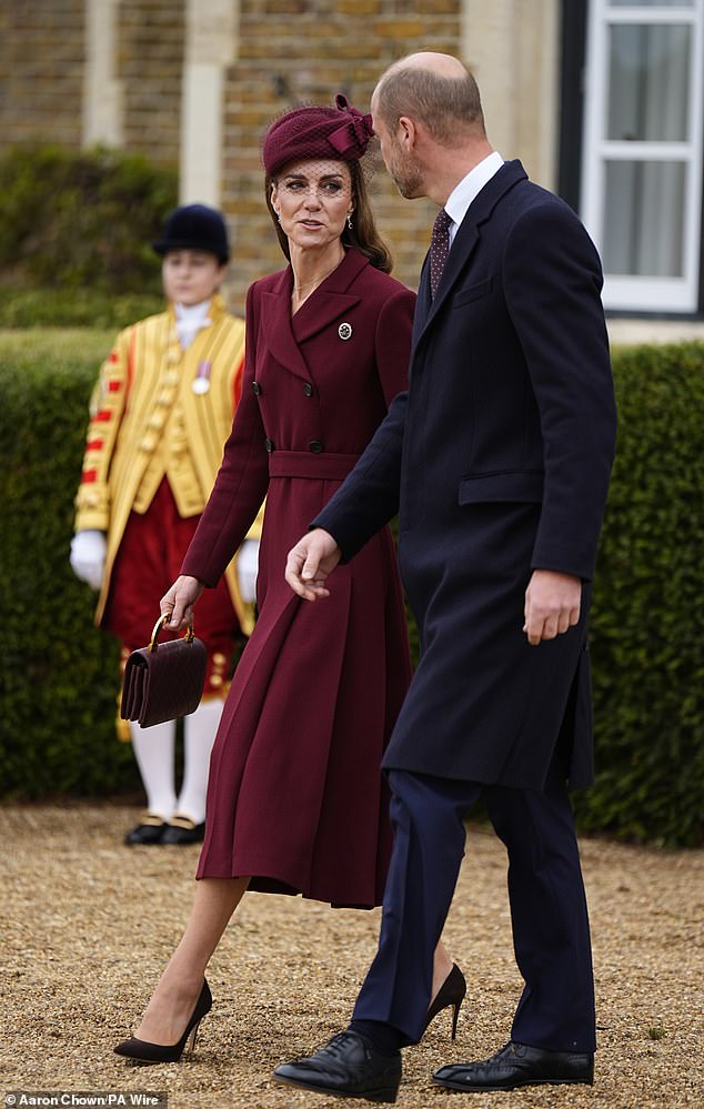 The Prince and Princess of Wales ahead of the arrival of the Trumps in Windsor this afternoon