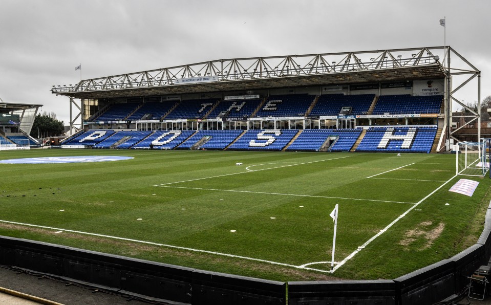 General view of Weston Homes Stadium, home of Peterborough United F.C., during a match.