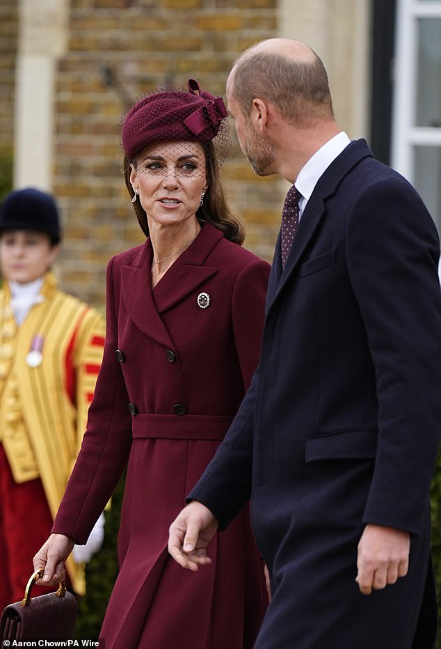 The Prince and Princess of Wales ahead of the arrival of US President Donald Trump and First Lady Melania Trump at Windsor Castle in Windsor, Berkshire