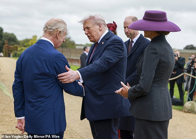 King Charles receives US President Donald Trump and First Lady Melania Trump at Windsor Castle on Wednesday