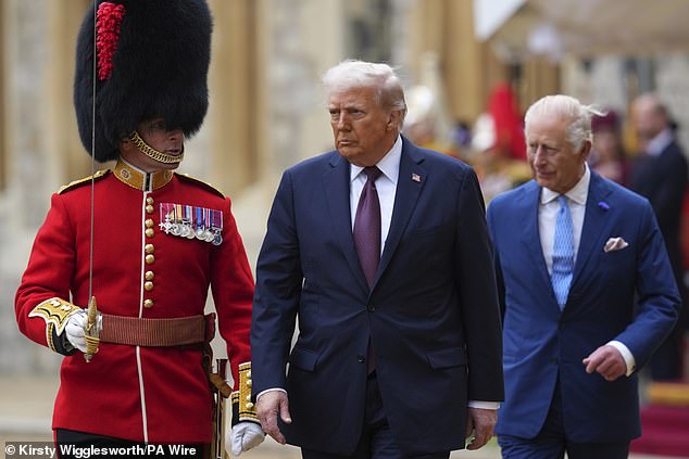 The King had allowed his visitor to walk ahead of him in order to keep him within protocol