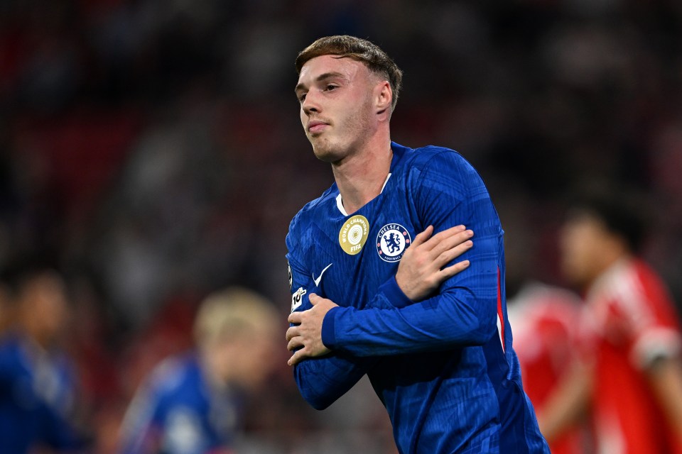 Cole Palmer of Chelsea celebrating a goal.
