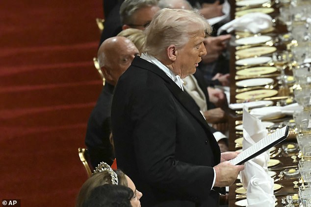 Trump opened his speech by saying 'this is truly one of the highest honours of my life'