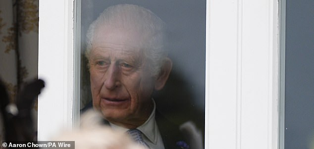 King Charles III ahead of the arrival of US President Donald Trump and First Lady Melania Trump at Windsor Castle in Windsor, Berkshire, on day one of their second state visit to the UK. Picture date: Wednesday September 17, 2025. PA Photo. Photo credit should read: Aaron Chown/PA Wire