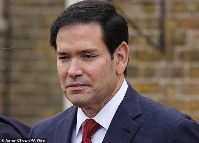 US Secretary of State Marco Rubio ahead of King Charles III and Queen Camilla receiving US President Donald Trump and First Lady Melania Trump at Windsor Castle in Windsor, Berkshire, on day one of their second state visit to the UK. Picture date: Wednesday September 17, 2025. PA Photo. Photo credit should read: Aaron Chown/PA Wire
