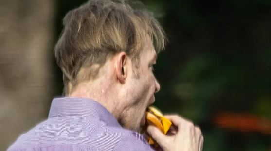 Freed Madeleine McCann suspect Brueckner seen gorging on McDonald’s and puffing cig with ankle tag on next to baby shop
