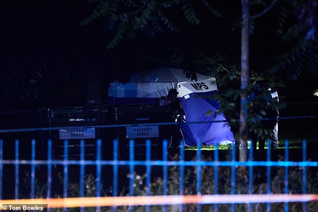 Met Police said the man and woman were known to one another and a firearm was later recovered from the scene