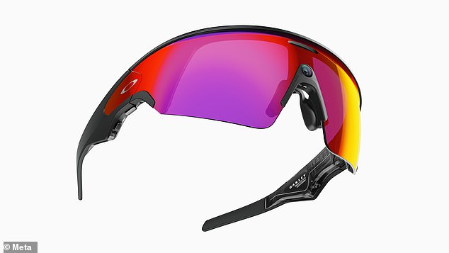 At first glance, the futuristic gadget looks like any other sports glasses, with a wraparound design and reflective lenses. However, upon closer inspection, you'll notice a small camera hidden in the centre of the glasses, allowing wearers to capture their workouts completely hands–free